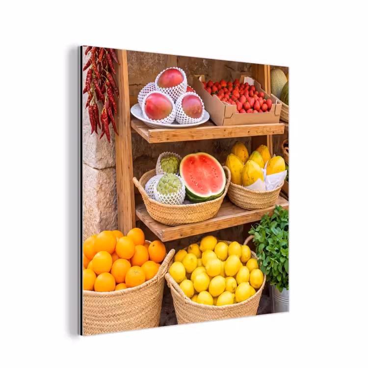 Aluminium schilderij - Fruit - Markt - Vers — 1