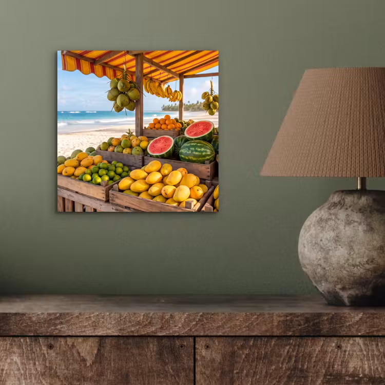 Aluminium schilderij - Fruit - Strand - Tropisch — 3