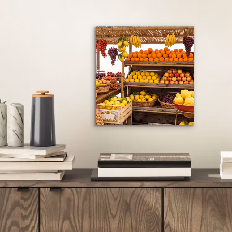 Aluminium schilderij - Marktkraam - Fruit - Vers — 2