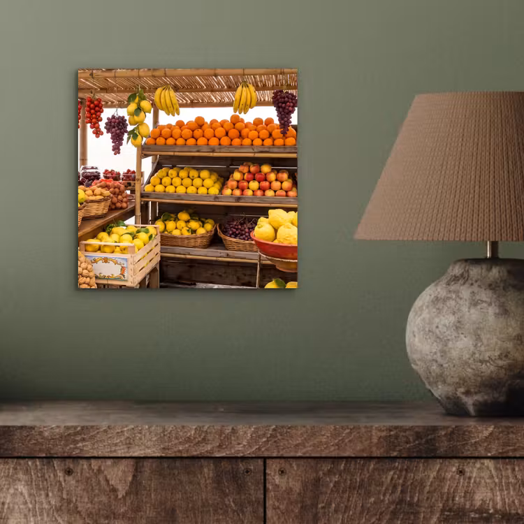 Aluminium schilderij - Marktkraam - Fruit - Vers — 3