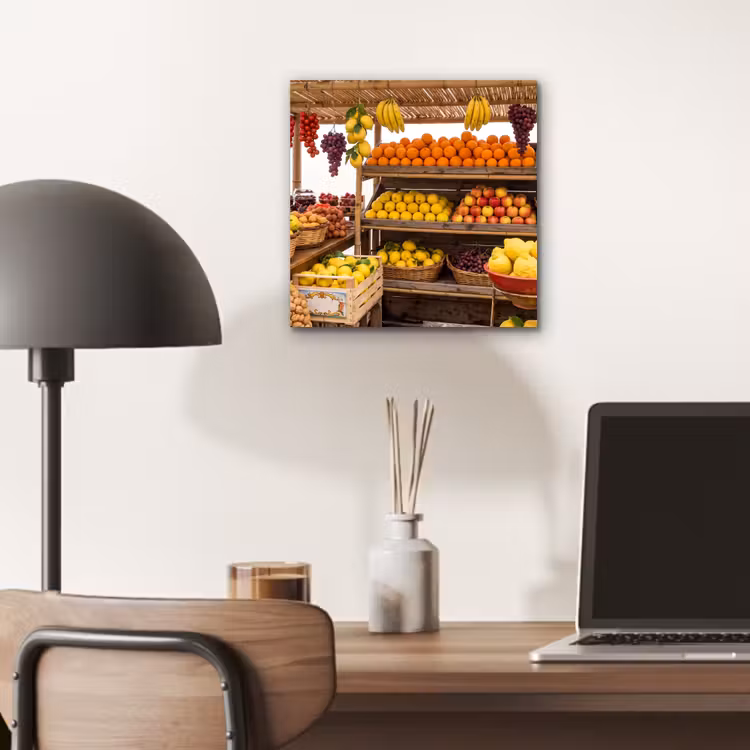 Aluminium schilderij - Marktkraam - Fruit - Vers — 6