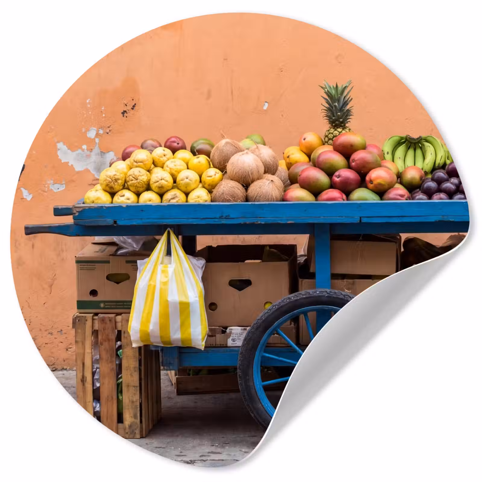 Behangcirkel - Fruit - Kar - Straat — 1