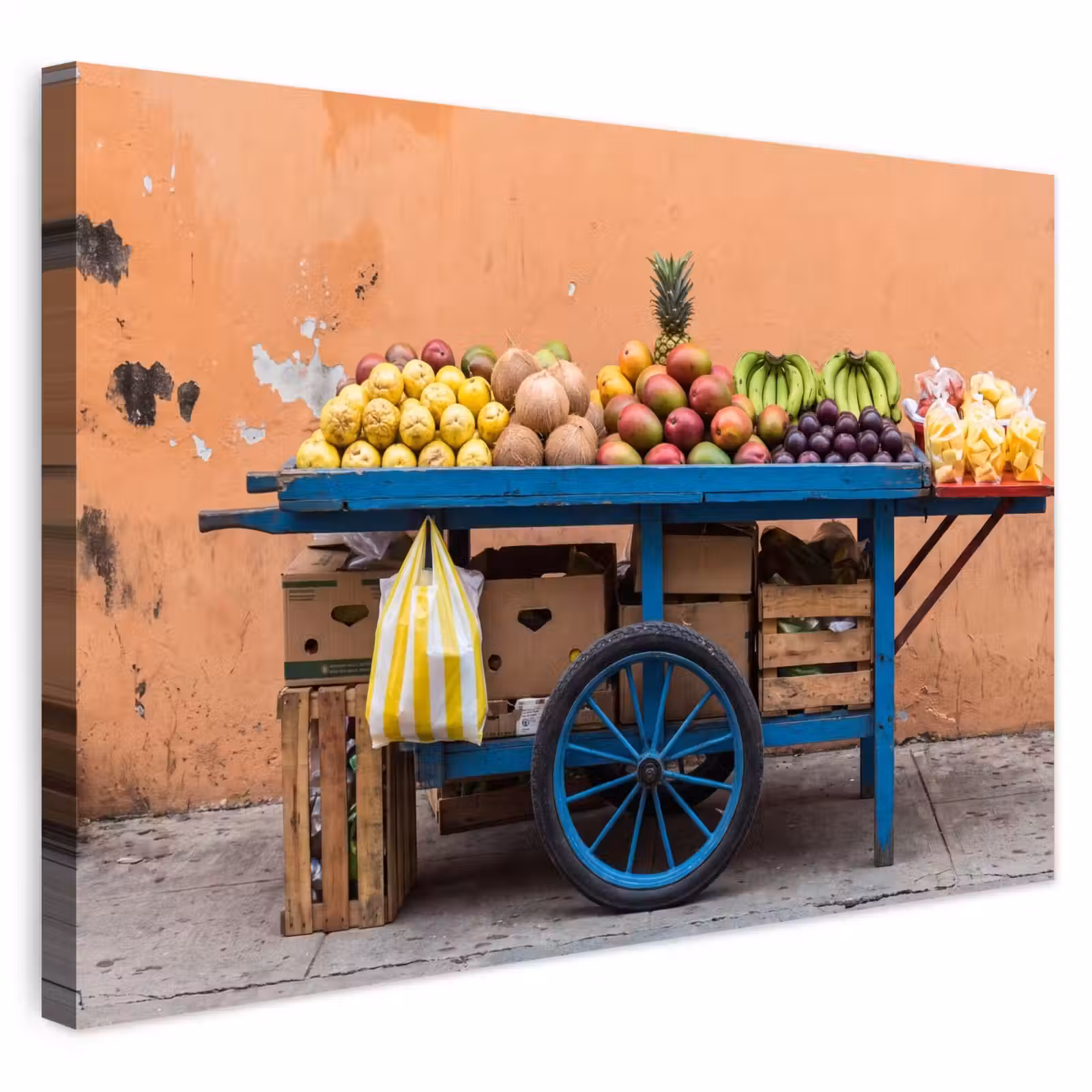 Buiten canvas - Fruit - Kar - Straat — 1