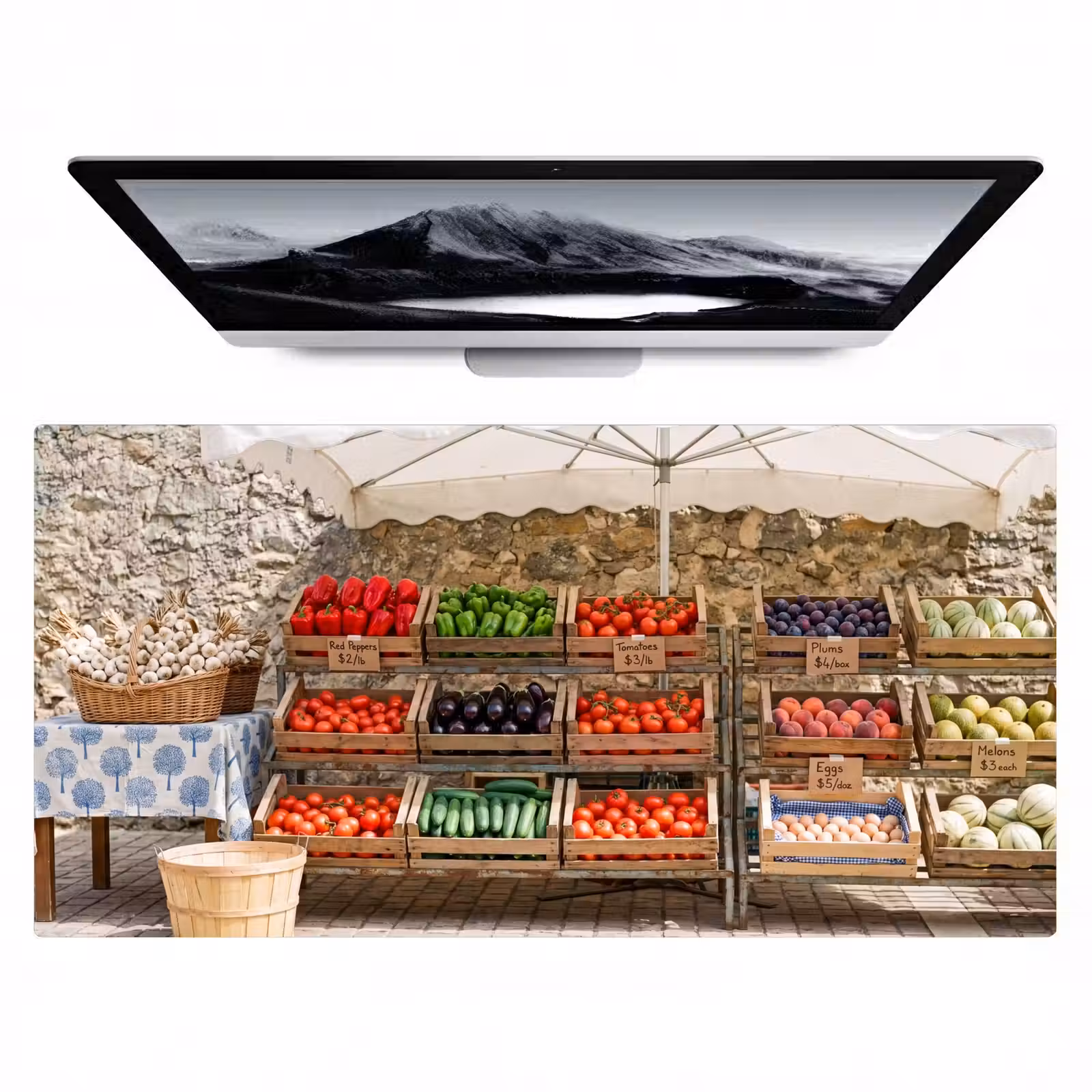 Bureau onderlegger - Eten - Markt - Vers — 1
