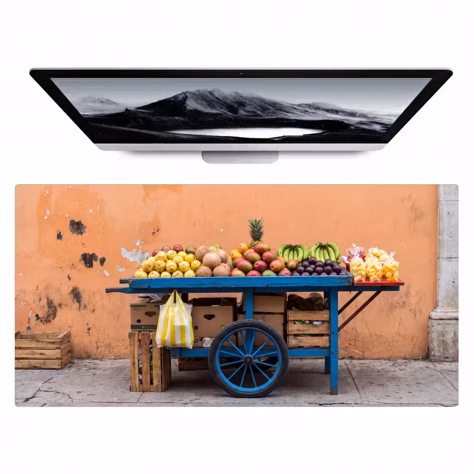 Bureau onderlegger - Fruit - Kar - Straat — 1