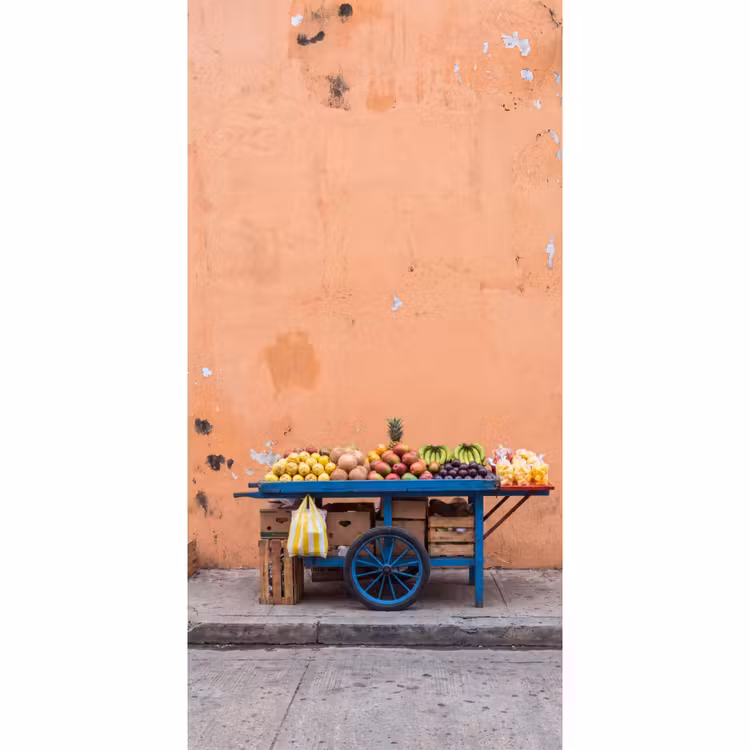 Behang - Fruit - Kar - Straat — 2