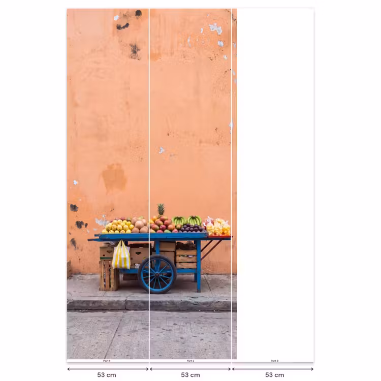 Behang - Fruit - Kar - Straat — 6