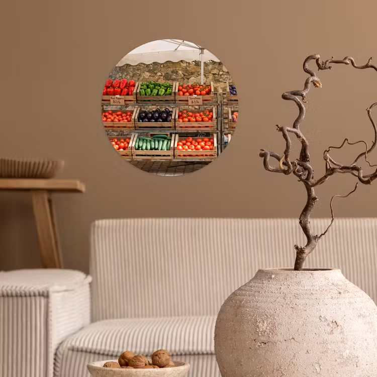 Behangcirkel - Eten - Markt - Vers — 2