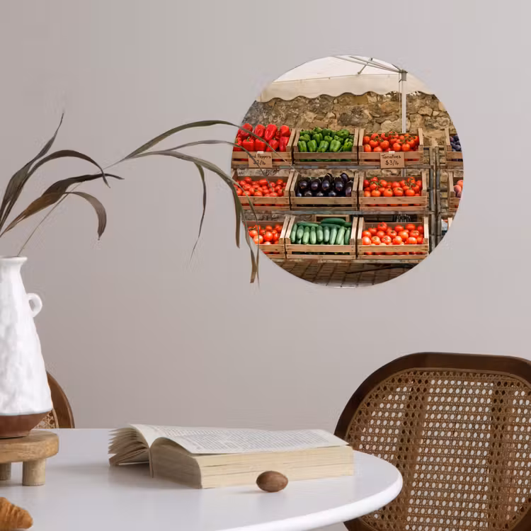 Behangcirkel - Eten - Markt - Vers — 4