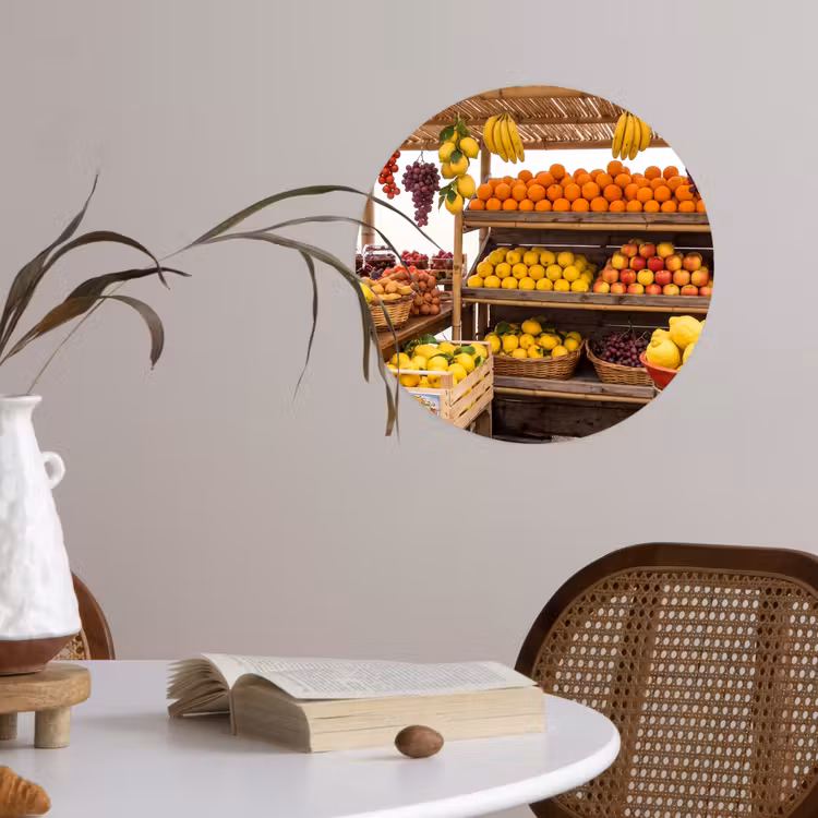 Behangcirkel - Marktkraam - Fruit - Vers — 4