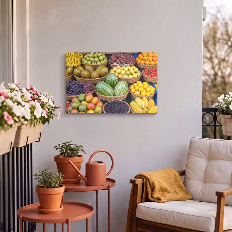 Buiten canvas - Fruit - Markt - Kleurrijk — 3