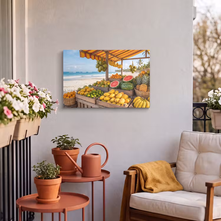 Buiten canvas - Fruit - Strand - Tropisch — 3