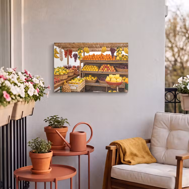 Buiten canvas - Marktkraam - Fruit - Vers — 3