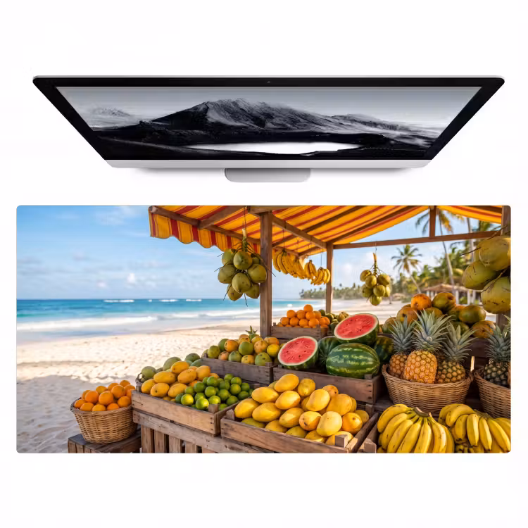 Bureau onderlegger - Fruit - Strand - Tropisch — 1