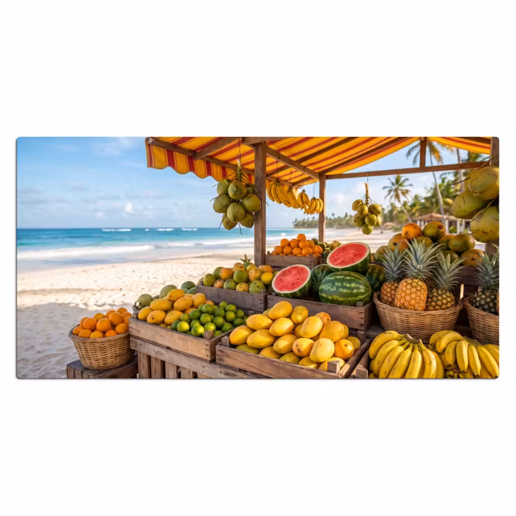 Bureau onderlegger - Fruit - Strand - Tropisch — 2