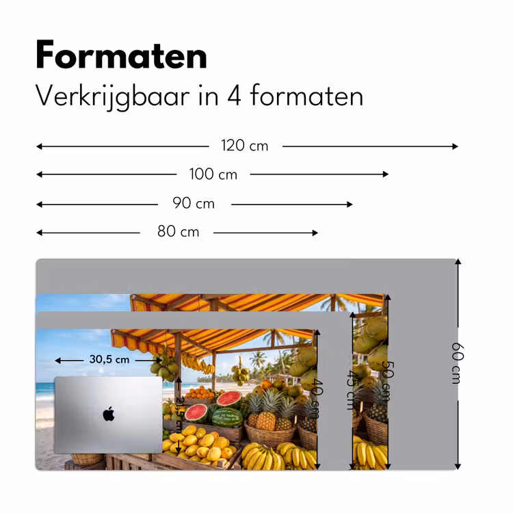Bureau onderlegger - Fruit - Strand - Tropisch — 8