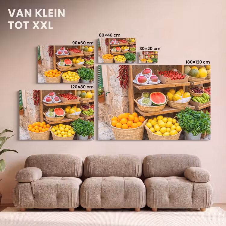 Canvas schilderij - Fruit - Markt - Vers — 7