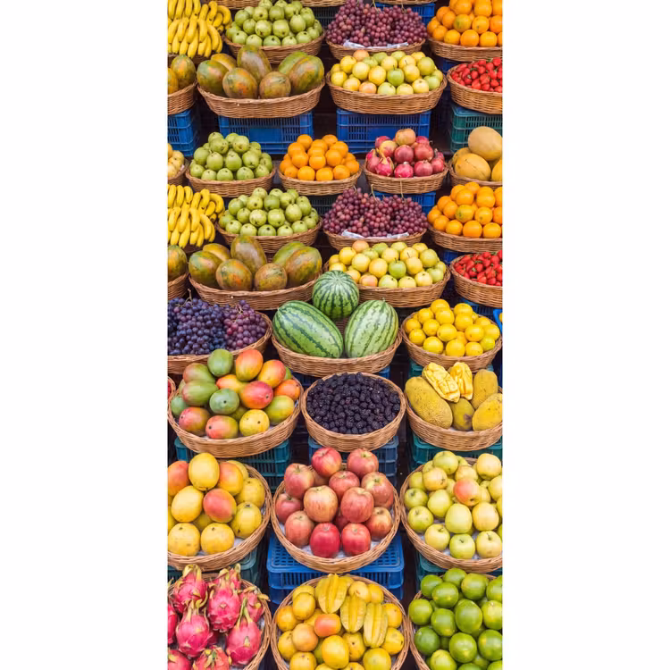 Behang - Fruit - Markt - Kleurrijk — 2