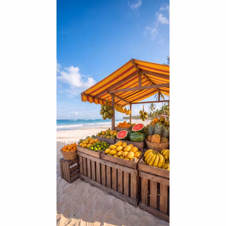 Behang - Fruit - Strand - Tropisch — 2