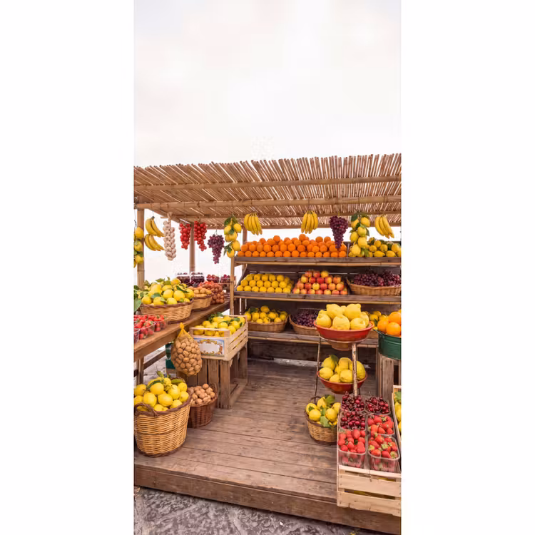 Behang - Marktkraam - Fruit - Vers — 2