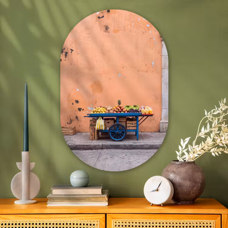 Muurovaal - Glas - Fruit - Kar - Straat — 2