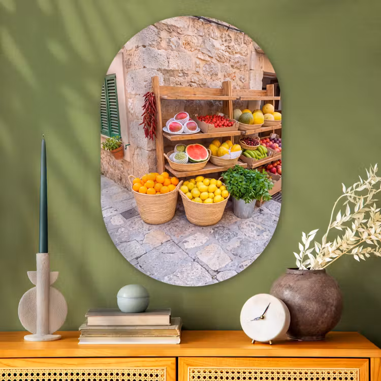 Muurovaal - Glas - Fruit - Markt - Vers — 2