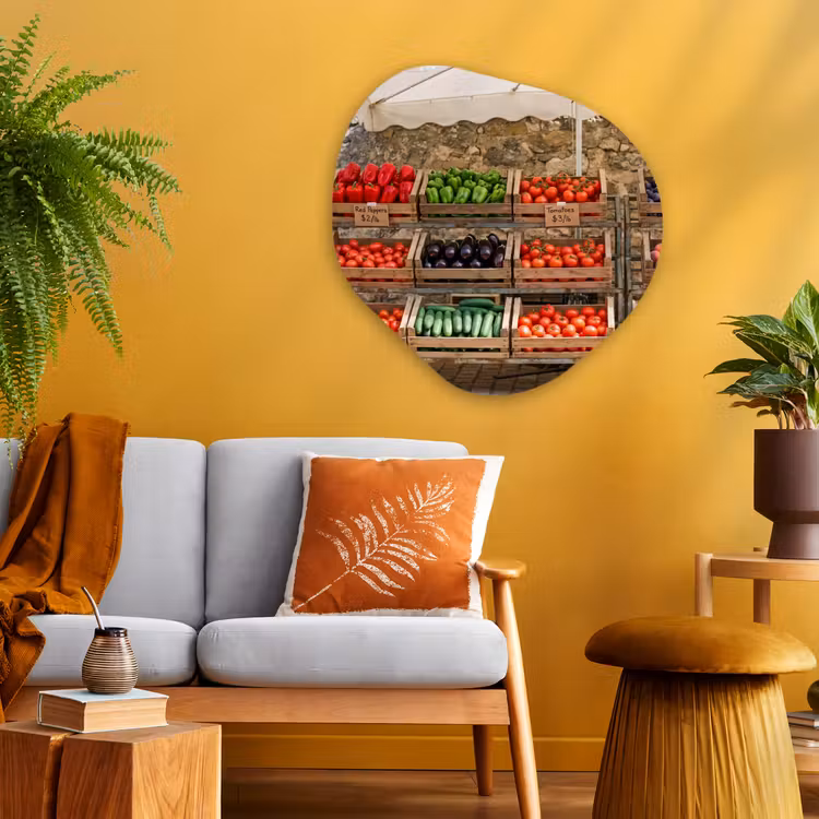 Organisch schilderij - Glas - Eten - Markt - Vers — 3
