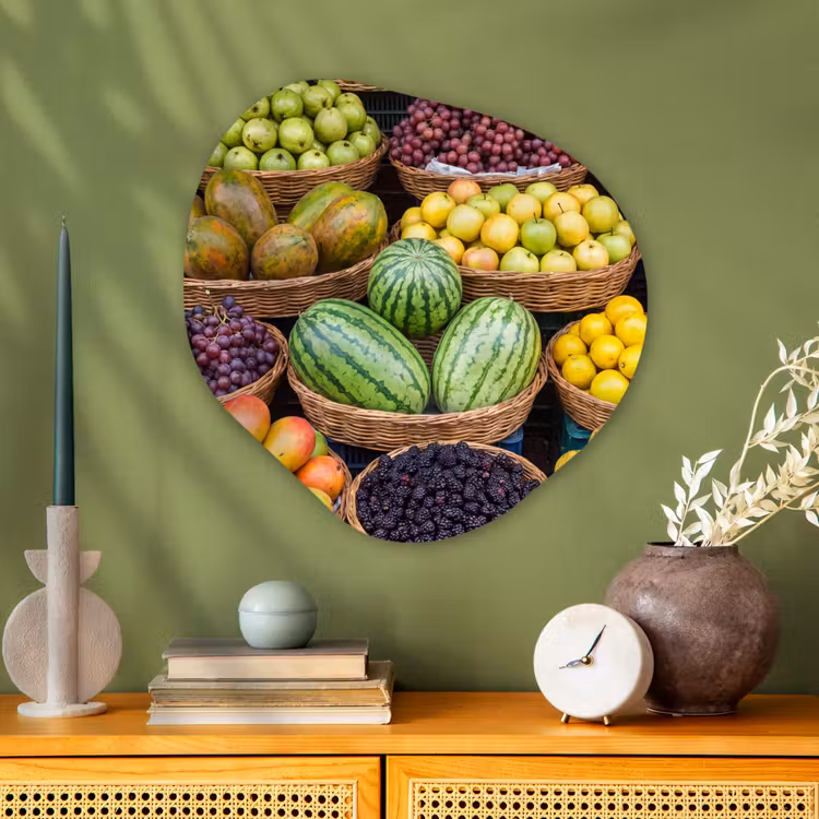 Organisch schilderij - Glas - Fruit - Markt - Kleurrijk — 2