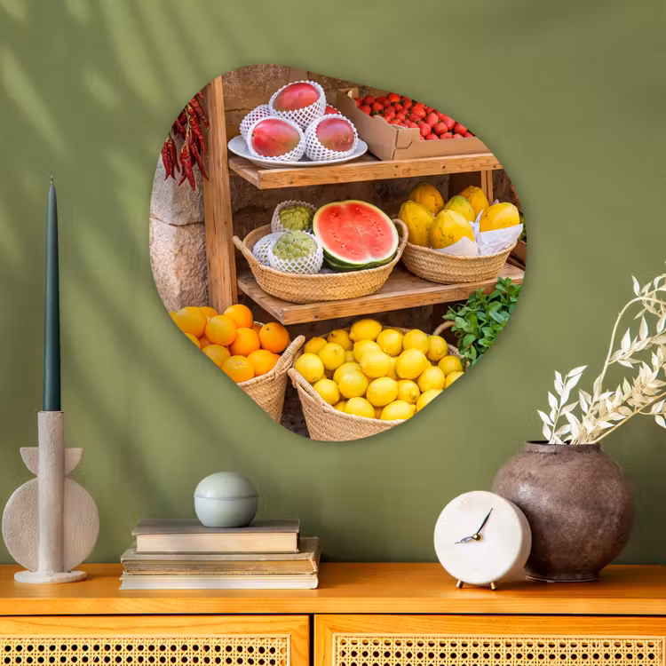 Organisch schilderij - Glas - Fruit - Markt - Vers — 2