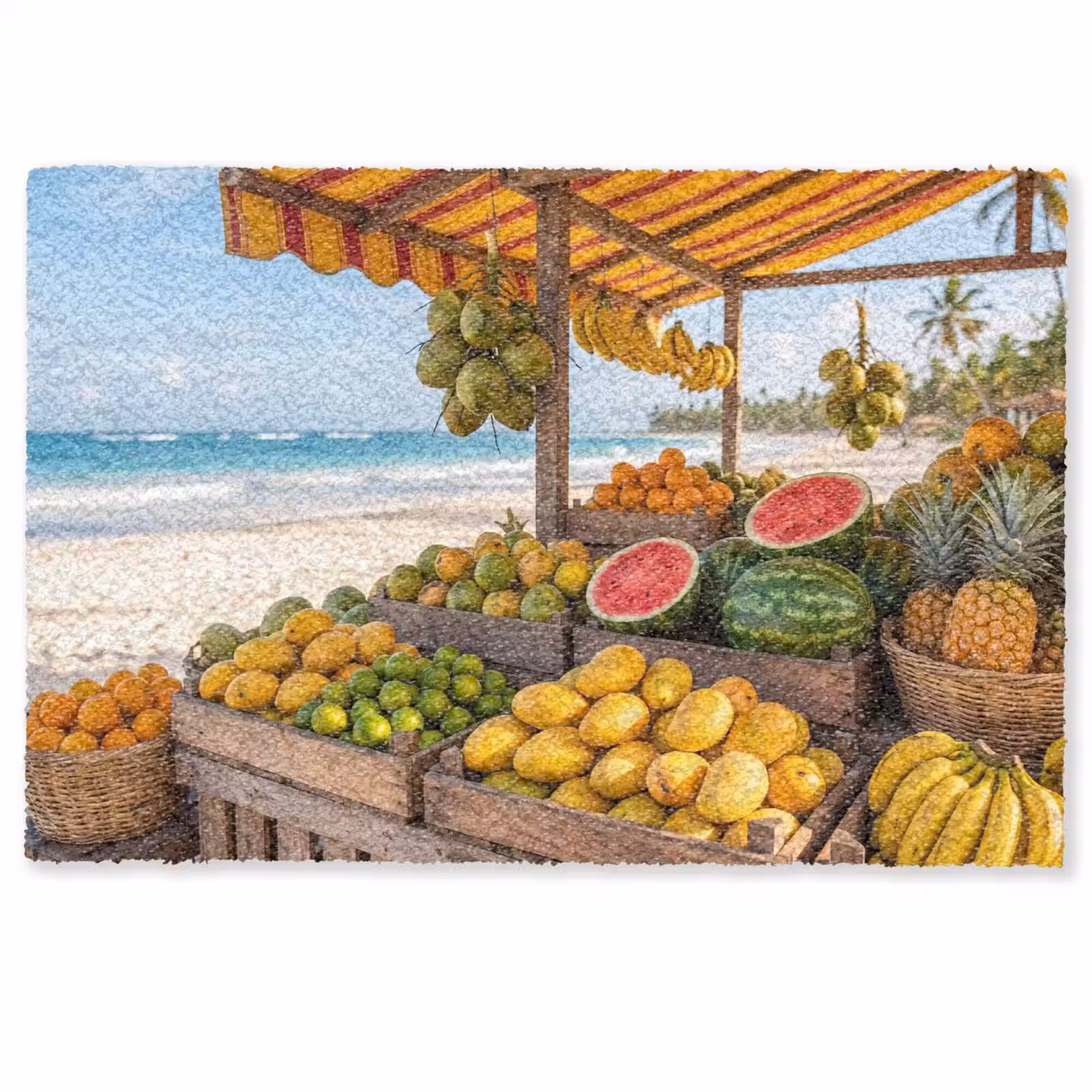 Deurmat - Fruit - Strand - Tropisch — 1