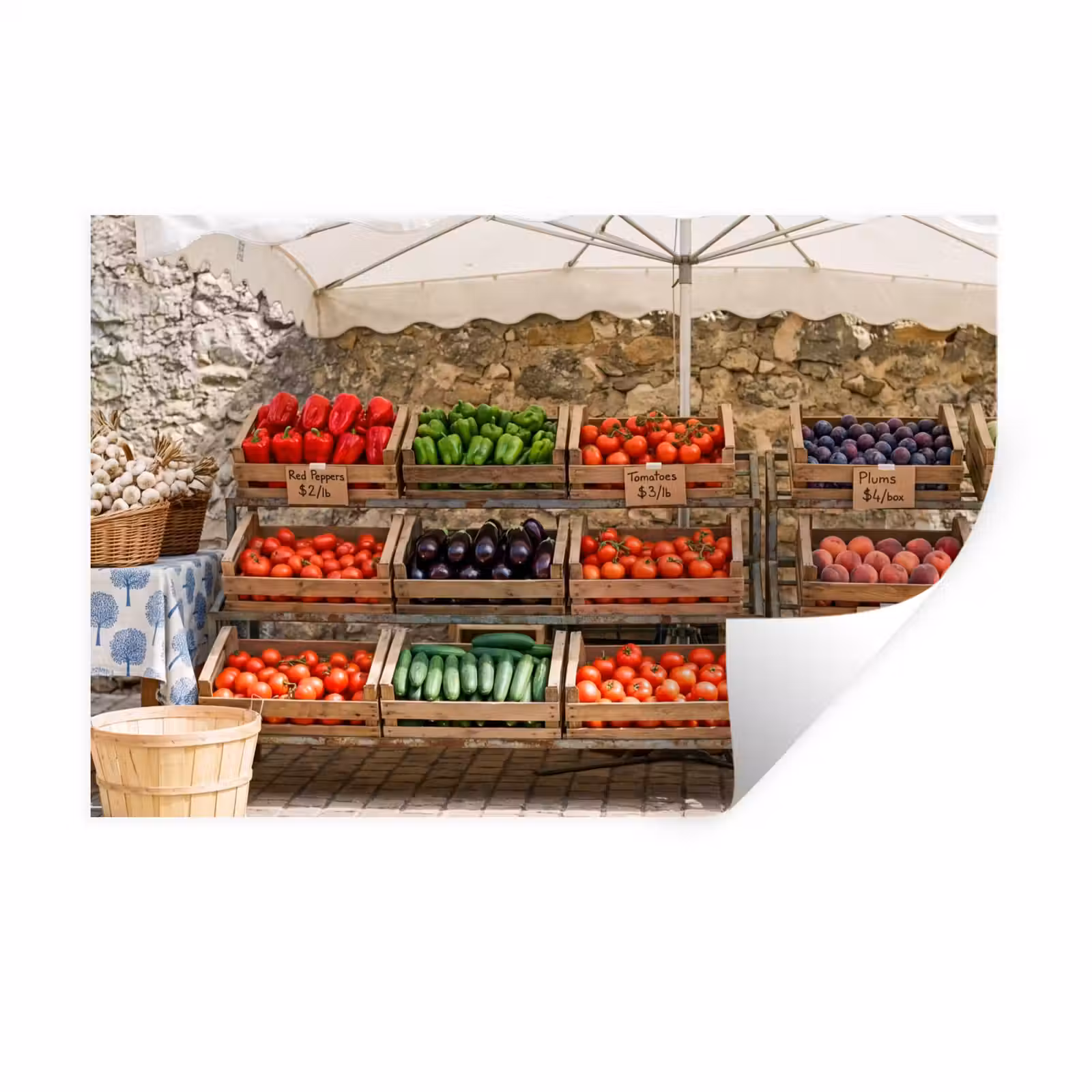 Muursticker - Eten - Markt - Vers — 1