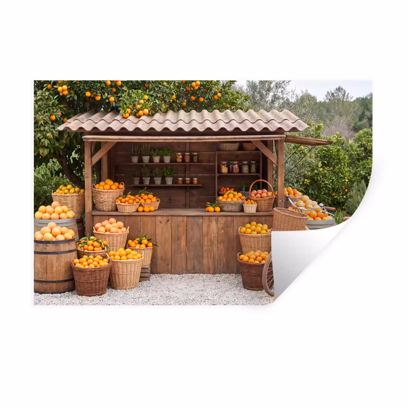 Muursticker - Fruit - Markt - Landelijk — 1