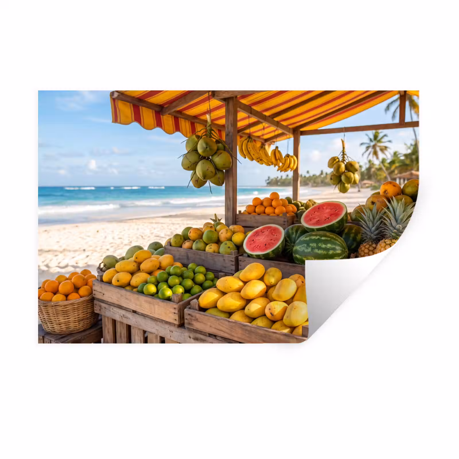 Muursticker - Fruit - Strand - Tropisch — 1