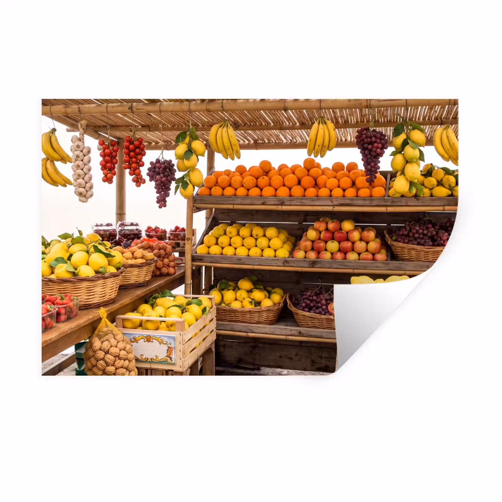Muursticker - Marktkraam - Fruit - Vers — 1