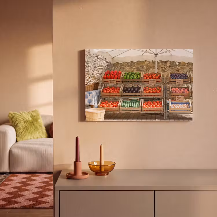 Canvas schilderij - Eten - Markt - Vers — 1