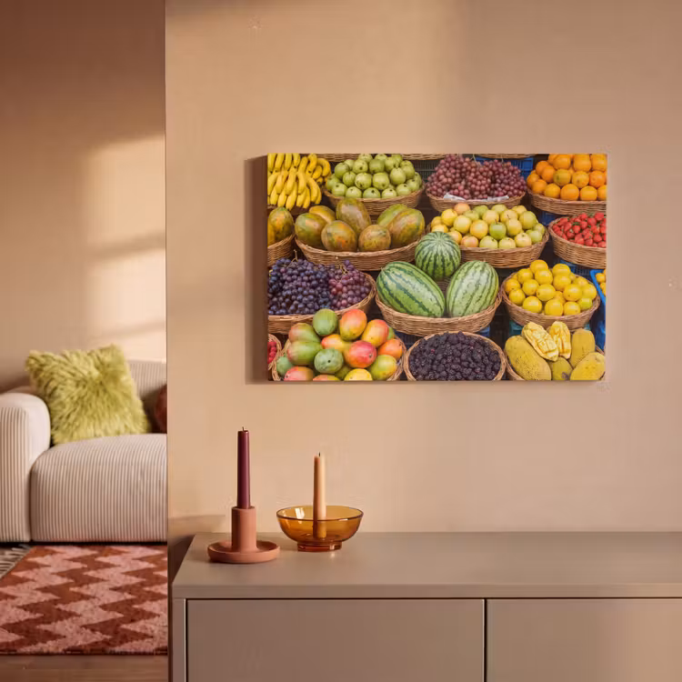 Canvas schilderij - Fruit - Markt - Kleurrijk — 1