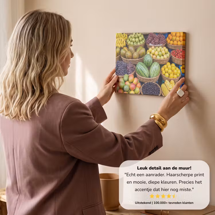 Canvas schilderij - Fruit - Markt - Kleurrijk — 2