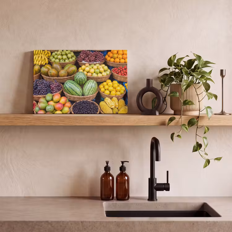 Canvas schilderij - Fruit - Markt - Kleurrijk — 3