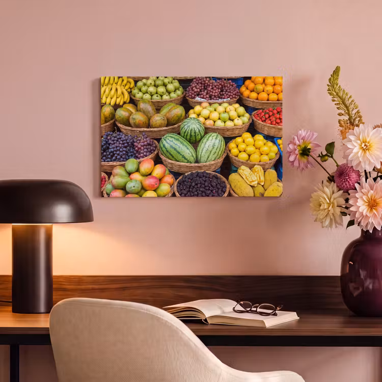 Canvas schilderij - Fruit - Markt - Kleurrijk — 5