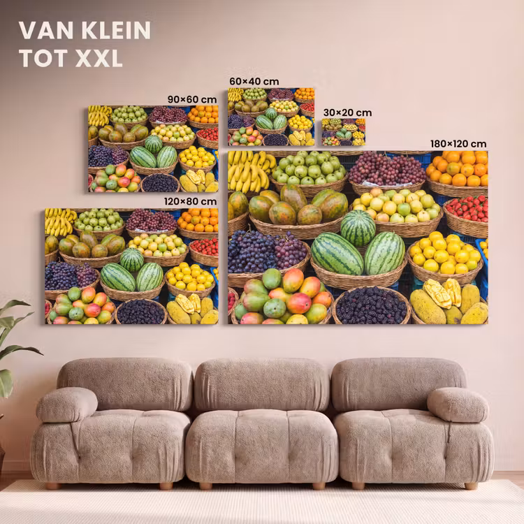 Canvas schilderij - Fruit - Markt - Kleurrijk — 7