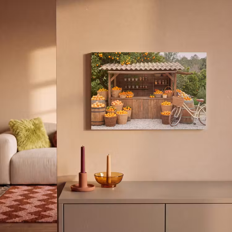 Canvas schilderij - Fruit - Markt - Landelijk — 1