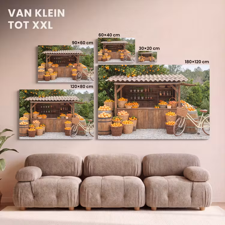 Canvas schilderij - Fruit - Markt - Landelijk — 7