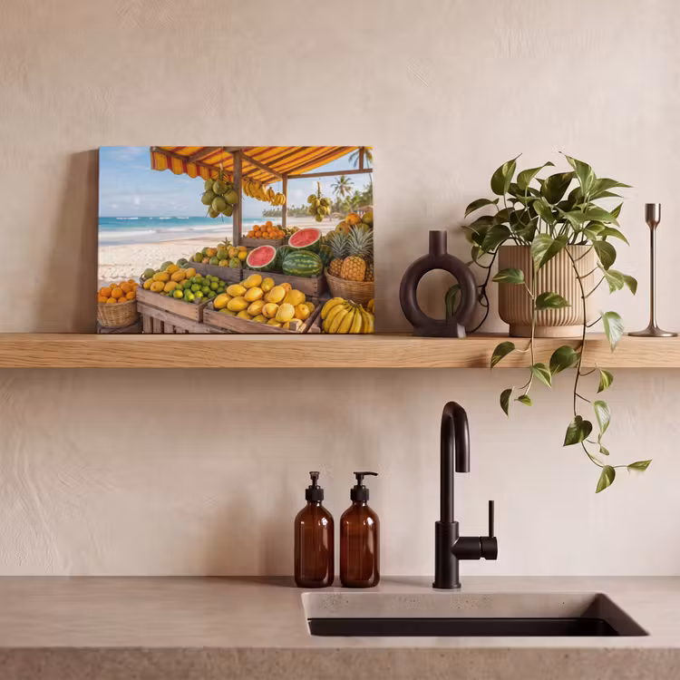 Canvas schilderij - Fruit - Strand - Tropisch — 3