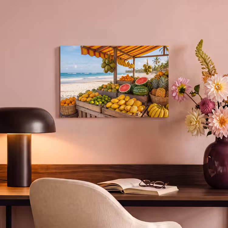 Canvas schilderij - Fruit - Strand - Tropisch — 5