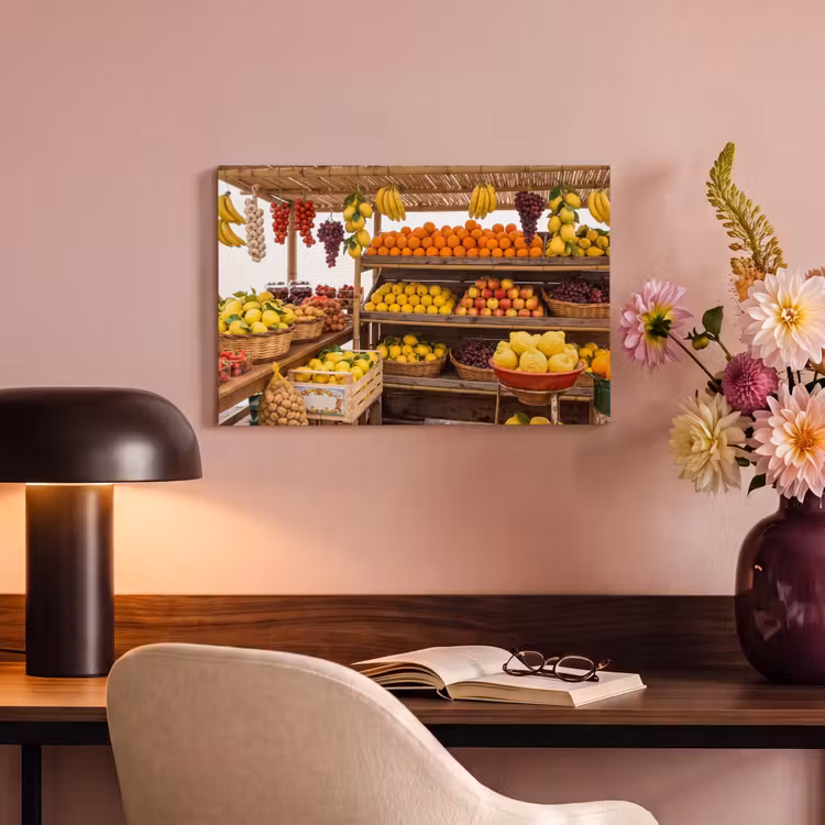 Canvas schilderij - Marktkraam - Fruit - Vers — 5