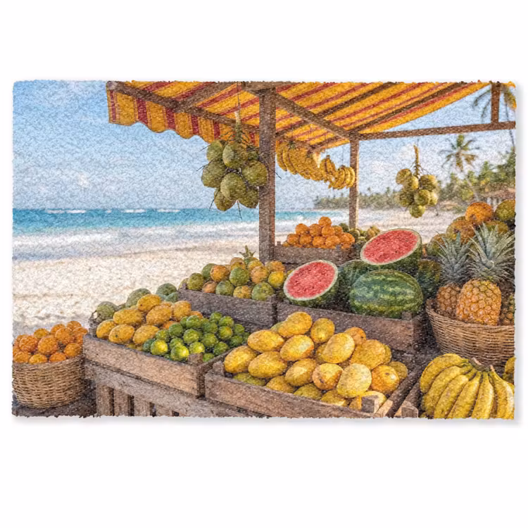 Deurmat - Fruit - Strand - Tropisch — 1