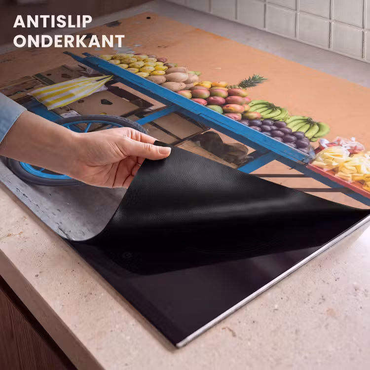 Inductie beschermer en spatscherm (2in1) - Fruit - Kar - Straat — 4