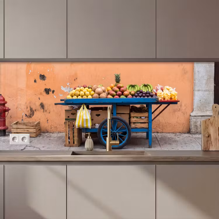 Keuken achterwand - Fruit - Kar - Straat — 1