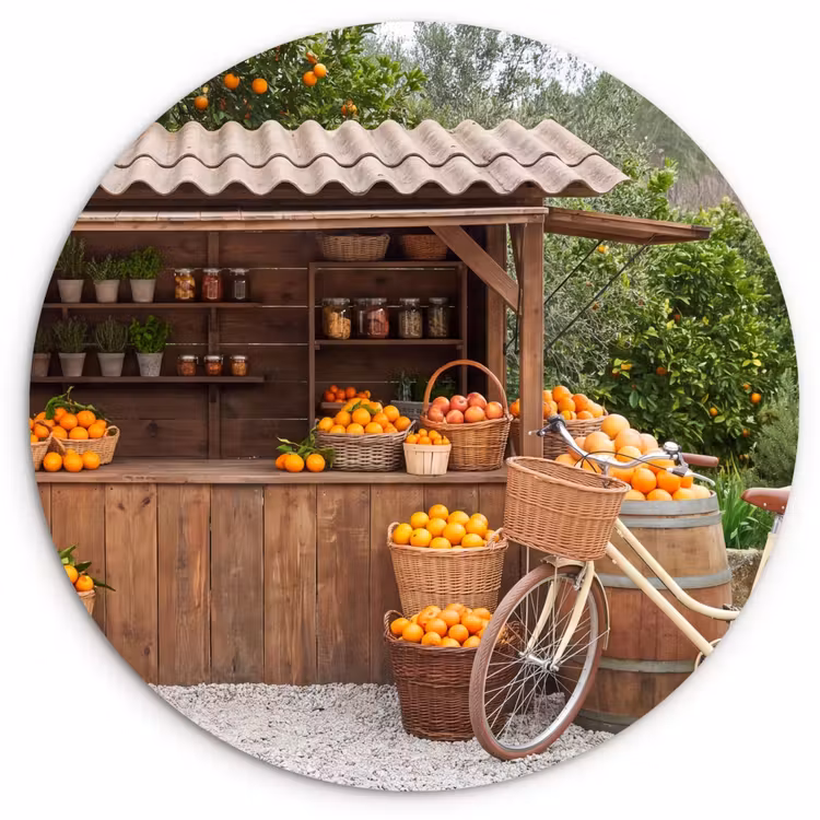 Muurcirkel - Fruit - Markt - Landelijk — 1