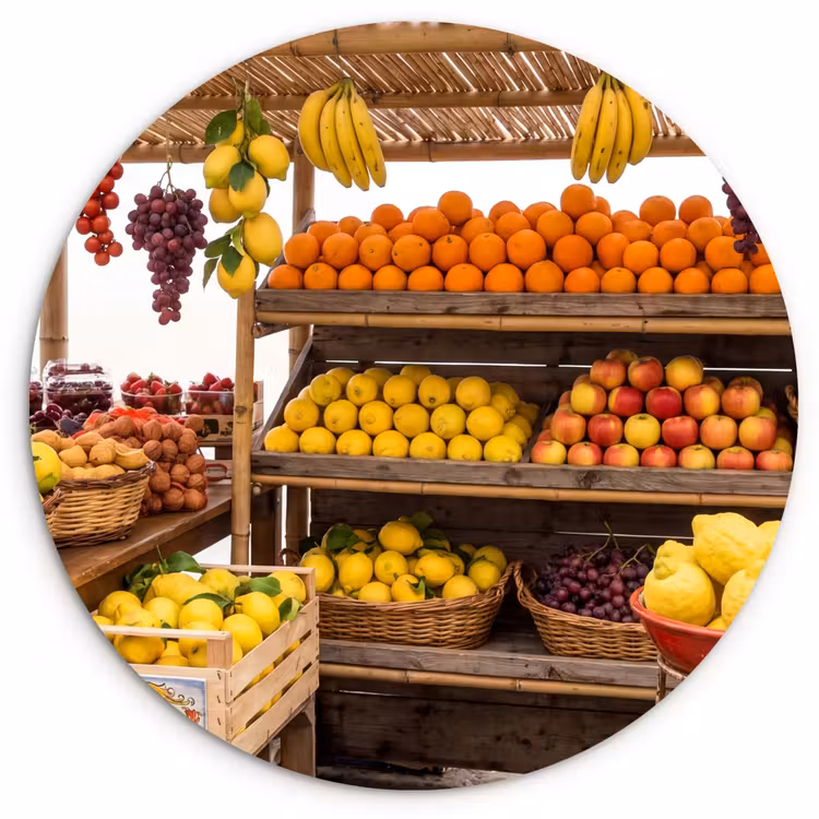 Muurcirkel - Marktkraam - Fruit - Vers — 1